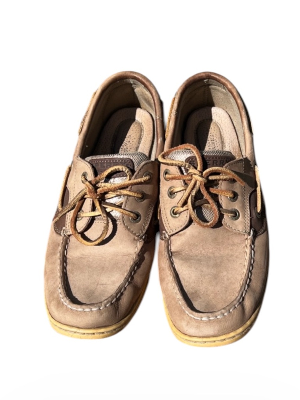 Sperry Tan Suede Boat Shoes